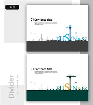 건설 비즈니스 전략 발표 PPT 간지
