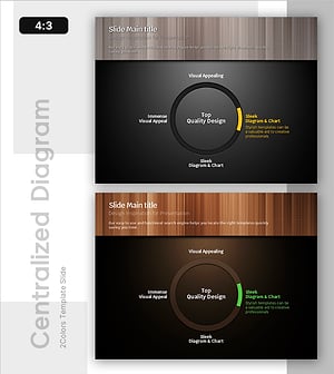 원형 확산 다이어그램과 강조 텍스트 – 사업 비전 제시