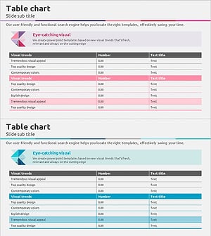 삼각형 패턴으로 시각화한 경영 성과 – 심플한 테이블 차트