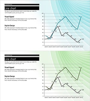 비교 강조 꺾은선 그래프 & 설명텍스트 – 시장 분석과 경쟁 우위