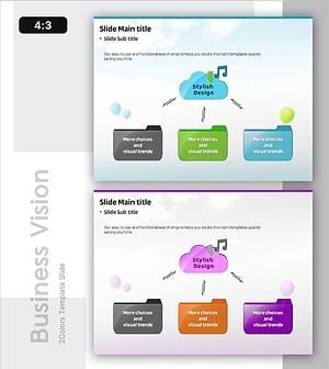 클라우드 폴더 특성 다이어그램 - 시각적 트렌드와 창의성을 강조