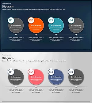 원형 흐름 다이어그램을 활용한 글로벌 비즈니스 프레젠테이션