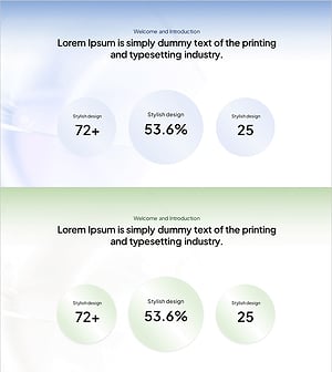 파스텔 그라데이션 테마 회사소개 다이어그램