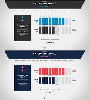 비즈니스 플랜 템플릿 바 다이어그램 샘플