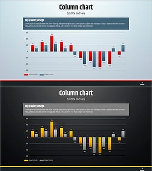 심플 원형 템플릿 칼럼차트 – 시장 분석과 전략