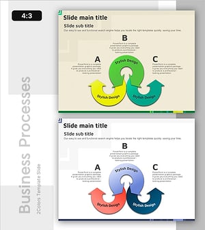 다방향 화살표 효과로 나타낸 ABC 전략