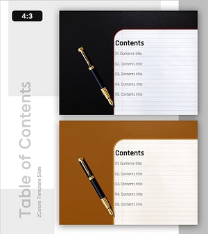 목차 슬라이드 – 다이어리 스타일의 프레젠테이션