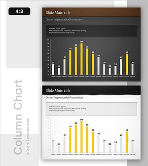 옐로우 세로 막대 그래프 – 매출 성장 시각화