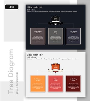 스타일리시한 디자인의 다이어그램 슬라이드 – 효율적인 정보 전달