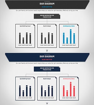 비즈니스 플랜을 위한 세로막대 그래프 템플릿