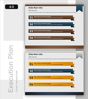 목표 달성을 위한 4가지 실행 계획 슬라이드