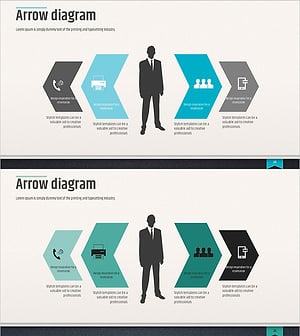 Modern Business Presentation Template Arrow Diagram