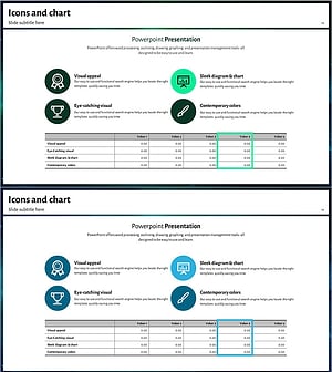 Business Key Performance Table Slide – Intuitive Data Comparison