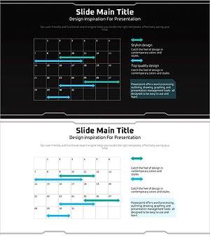 기하학 무늬 와이드 PPT 일정표 – 사업 관리의 필수템