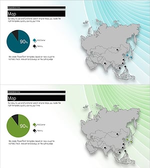세부적인 위치 맵&점유율 그래프 – 시장 점유율 및 글로벌 네트워크