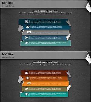 레인보우 페이퍼 템플릿 텍스트 박스