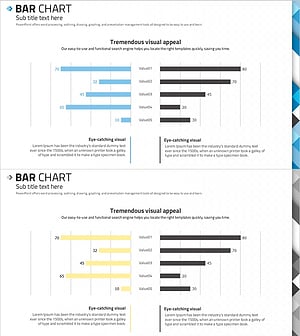 추상패턴 템플릿 바 차트 – 시장 및 재무 분석