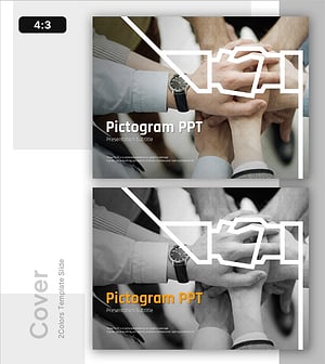 픽토그램 콘셉트의 비즈니스 협업 표지