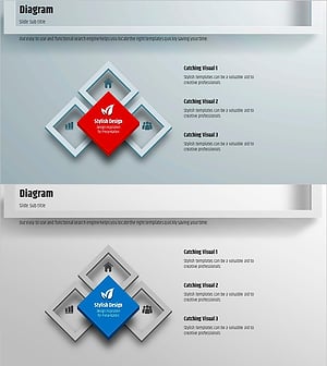 사각형 프레임 템플릿으로 사업 영역 소개 – 혁신과 디자인
