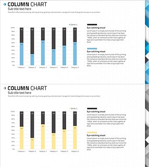 ABSTRACT PATTERN Presentation COLUMN CHART - Market and Competitor Analysis