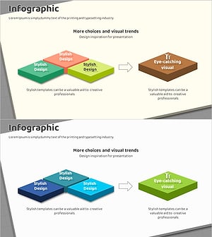 박스 와이드 템플릿 – 입체 인포그래픽 디자인