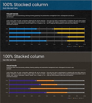 터치 와이드 슬라이드 템플릿 – 세분형 그래프 활용