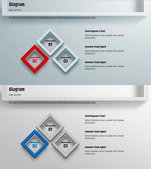 사각형 프레임 다이어그램 템플릿 – 제품 소개와 비전 제시