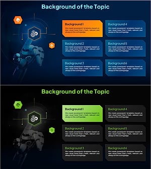 배경정보를 강렬하게 표현한 슬라이드 템플릿 – 현대적 디자인