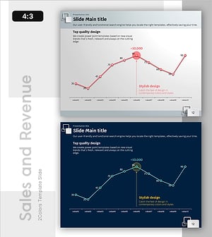 주요 데이터 지점을 강조하는 트렌드 슬라이드 – 성과와 비전