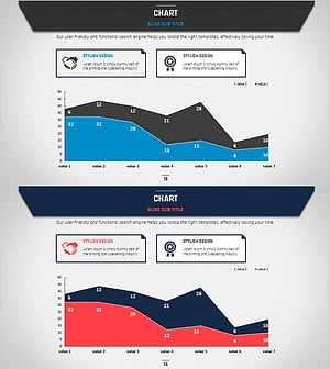 비즈니스 플랜 템플릿 영역형 그래프로 시장 분석하기