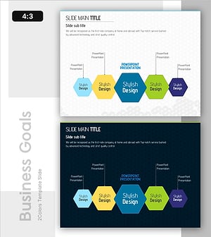 육각형 중첩 다이어그램으로 사업 비전 시각화 – 전략적 목표 설정