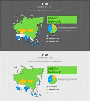 모눈종이 템플릿 지도4 – 아시아 네트워크 강조