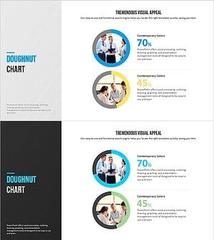 모던 블루 도넛차트 – 마케팅 전략을 시각화하다