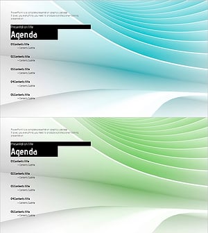 곡선 그래픽 목차 슬라이드 - 정보 전달과 미적 요소