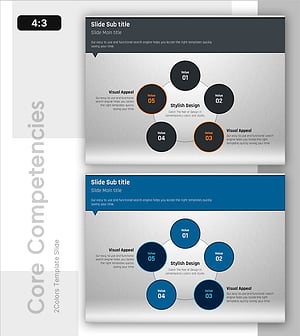 원형의 핵심역량 다이어그램 – 사업 비전과 전략