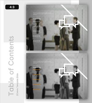Business PPT Table of Contents with Pictogram Concept