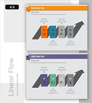 모던 디자인의 진행 상황을 나타내는 슬라이드 템플릿