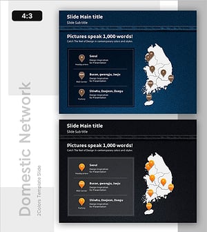 대한민국 개발 현황을 시각화한 슬라이드