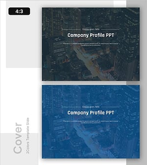 회사 및 서비스 개요 PPT 표지 - 전문적인 첫 인상을 위한 디자인