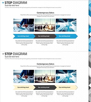 추상패턴 단계별 다이어그램 – 사업 추진 전략 시각화