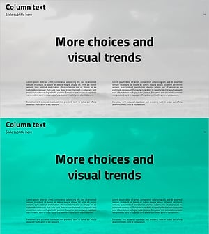 트라이앵글 패턴으로 시각화한 회사 개요 템플릿