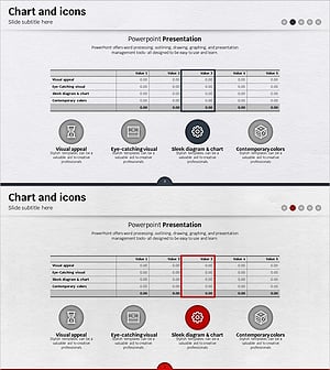 레인보우 템플릿 차트&아이콘 – 시각적 매력을 더한 재무 계획