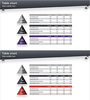 재무 성과 시각화를 완벽하게 나타내는 표 디자인 PPT 템플릿