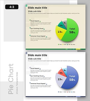 독창적인 라인 PPT 파이차트 분석 – 시장 점유율을 시각화하다