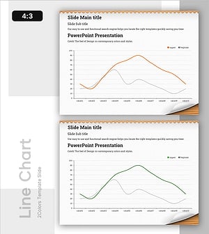 강조된 곡선형 그래프로 시장 현황 분석