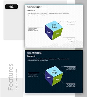 입체 박스 다이어그램 – 제품 특성과 장점을 강조