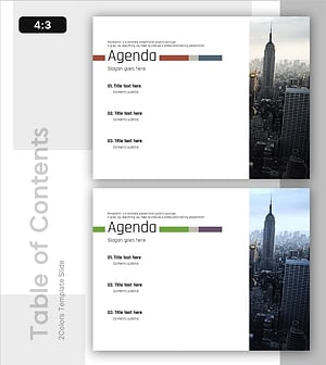 Urban Skyline Business PowerPoint Outline Template - Emphasizing Professionalism