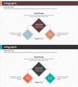 마름모 템플릿 인포그래픽 – 위험 관리 전략을 시각화