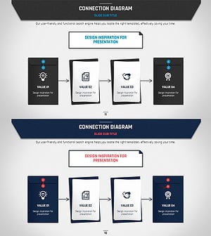 비즈니스 플랜 템플릿 연결 다이어그램