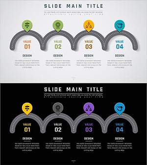 로드 템플릿 다이어그램 1 - 비전 및 목표의 명확한 시각화